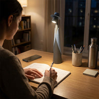 Lampe de bureau bleue design