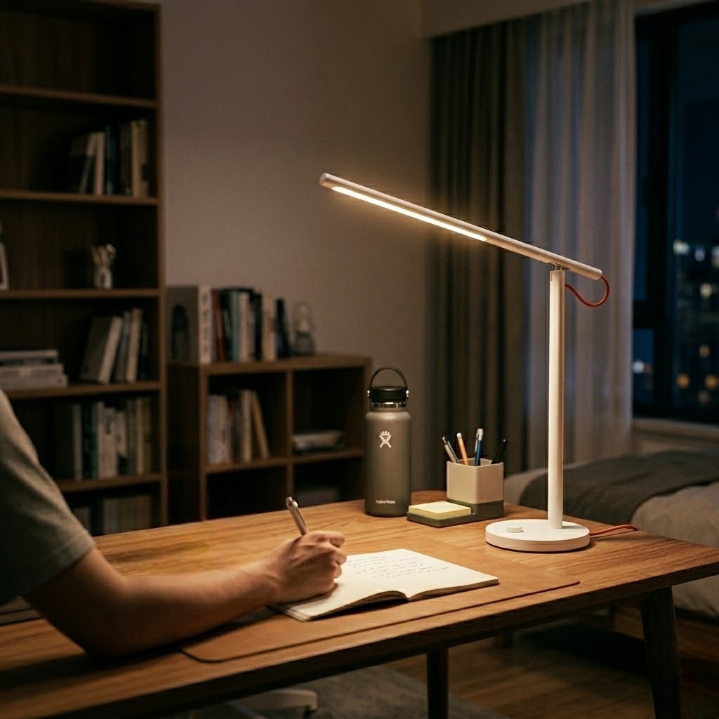 Lampe de bureau blanche minimaliste