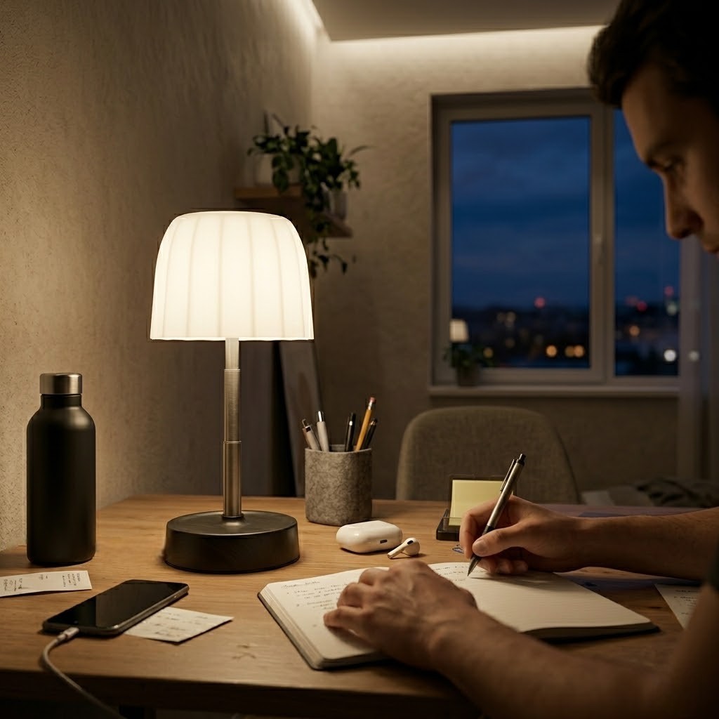 Lampe de bureau tactile pliable