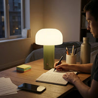 Lampe de bureau verte champignon