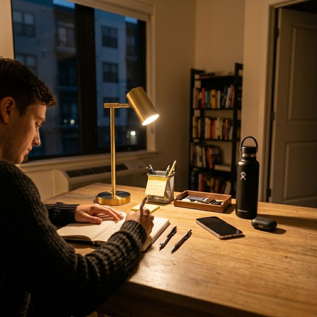 Lampe de bureau dorée design