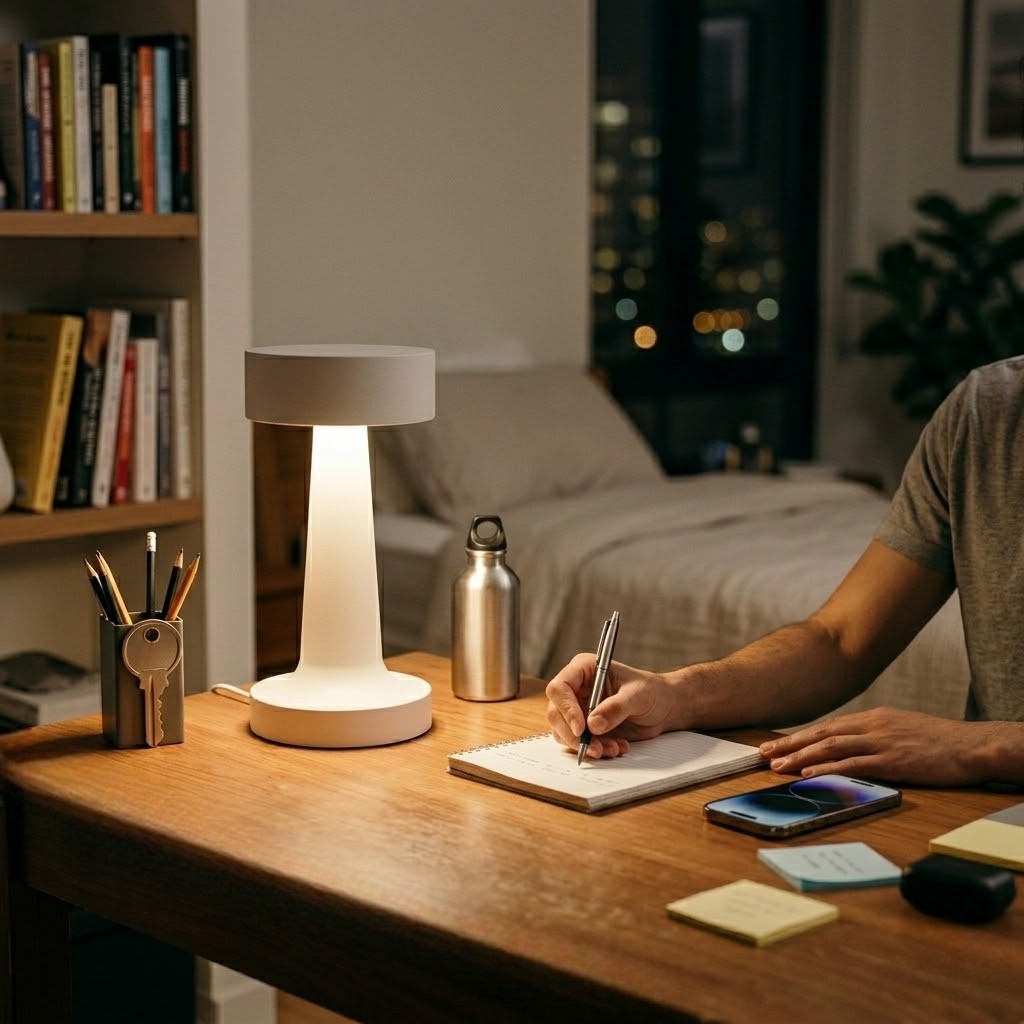 Lampe de bureau blanche