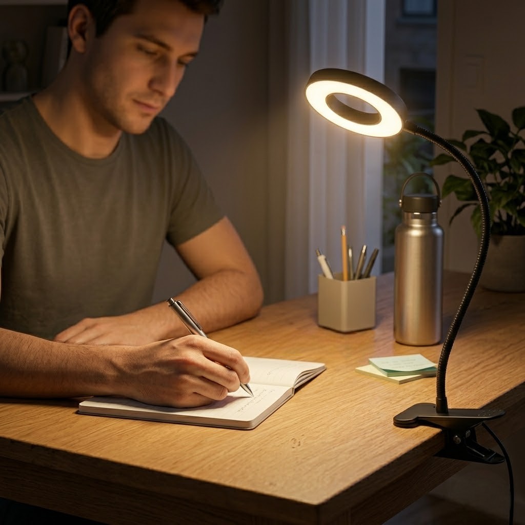 Lampe de bureau à pince lecture