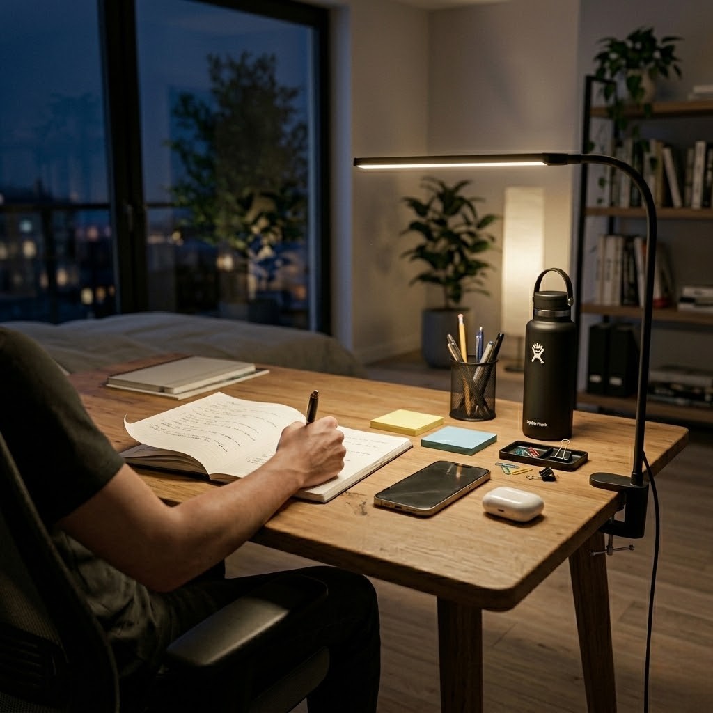 Lampe de bureau à pince noir