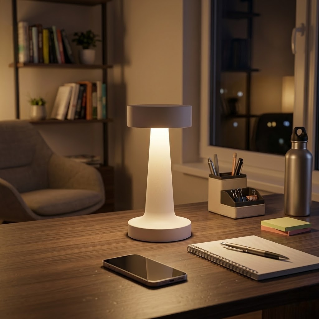 Lampe de bureau blanche