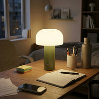Lampe de bureau verte champignon