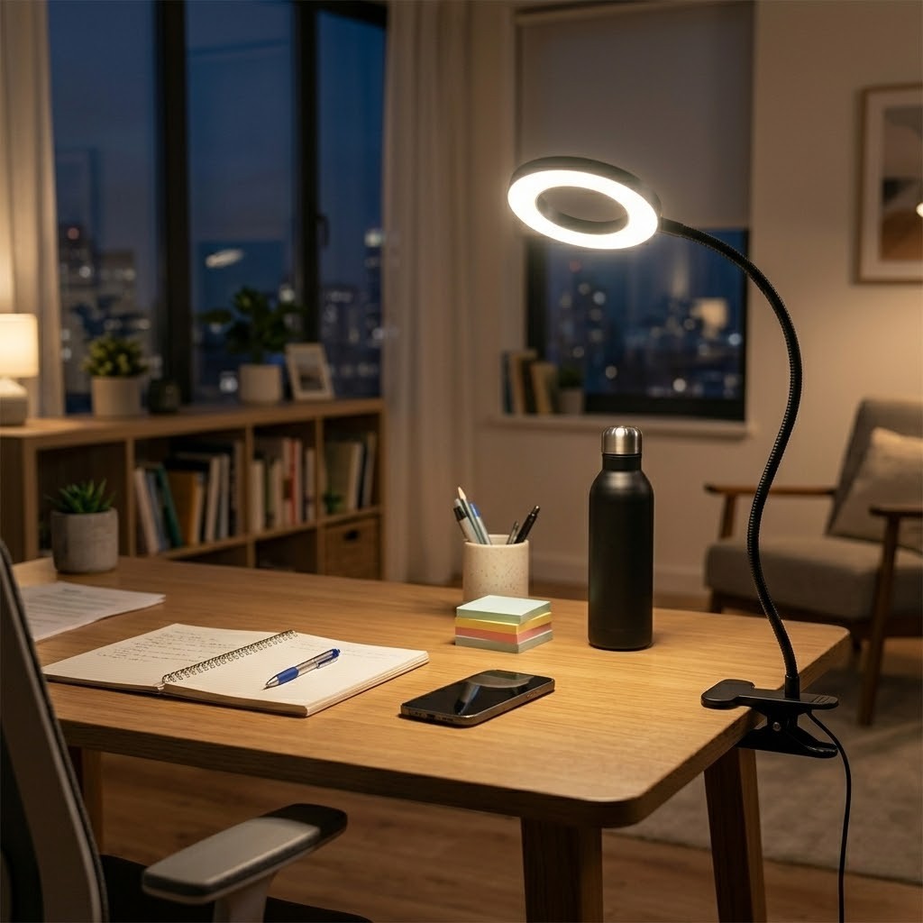 Lampe de bureau LED à pince