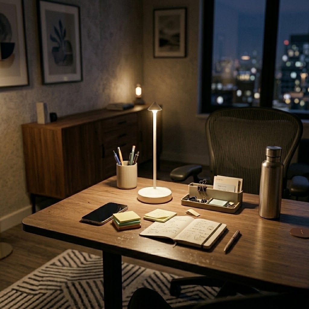 Lampe de bureau blanche moderne