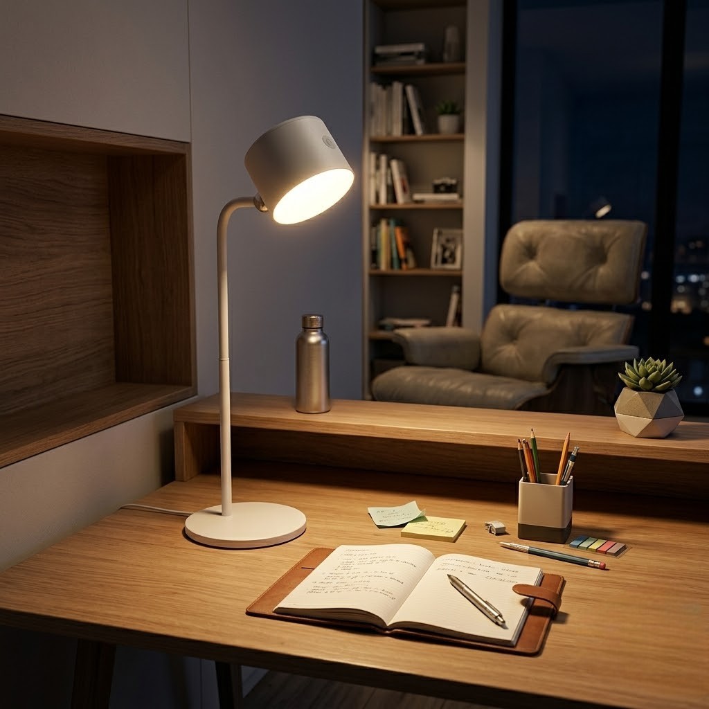 Lampe de bureau blanche LED