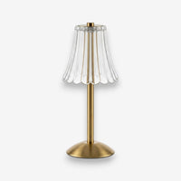 Lampe de bureau dorée papillon