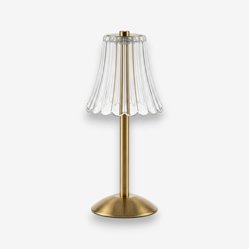 Lampe de bureau dorée papillon