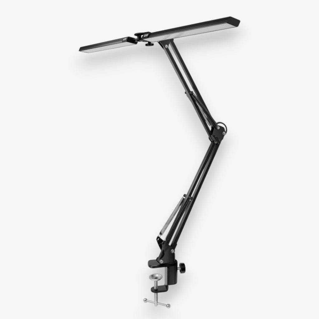 Lampe de bureau articulée double tête