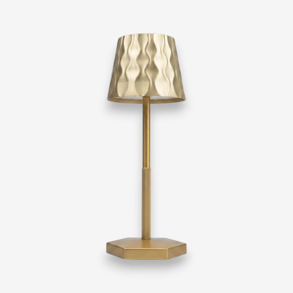 Lampe de bureau dorée cristal