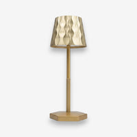 Lampe de bureau dorée cristal
