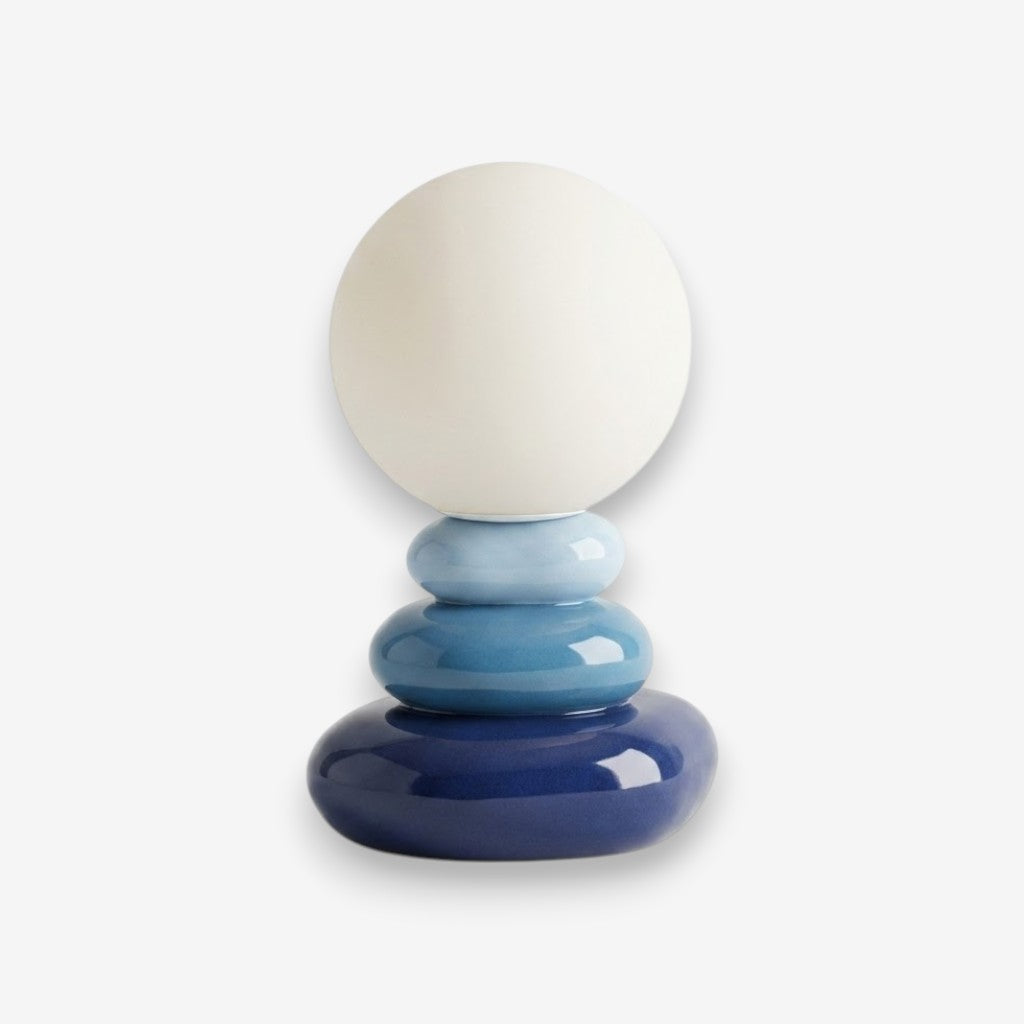 Lampe de bureau bleue pierre