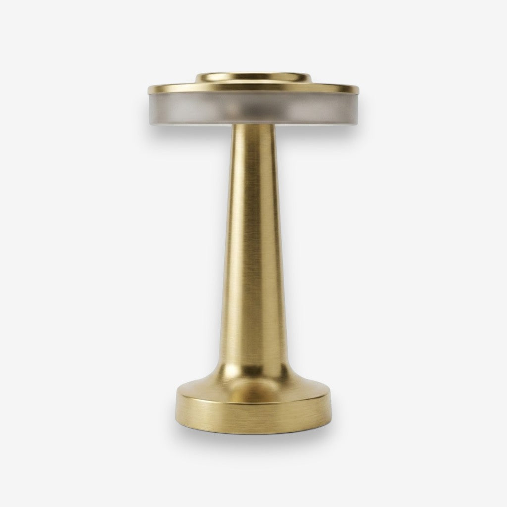 Lampe de bureau dorée minimaliste